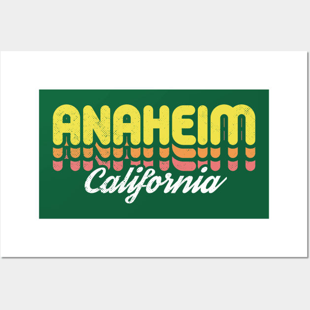 Retro Anaheim California Wall Art by rojakdesigns